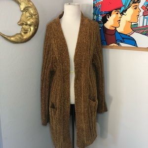 Gold Velvet Cardigan